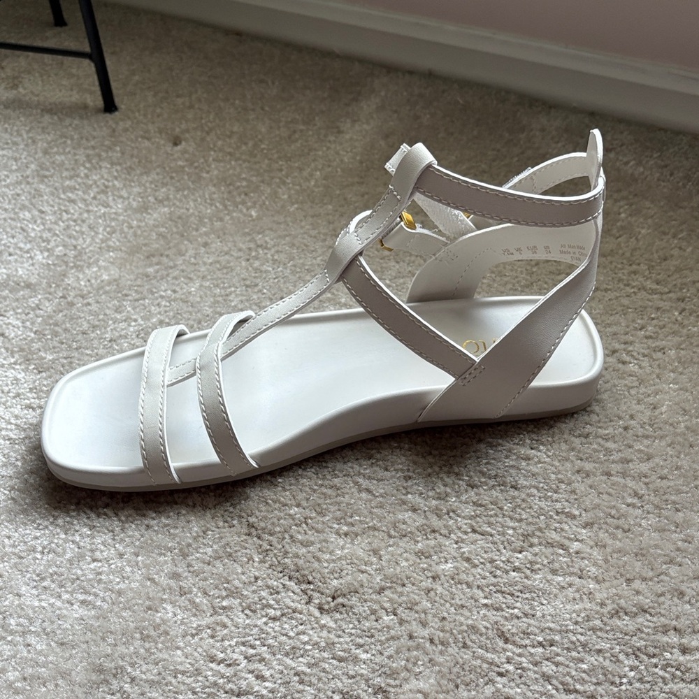 Franco Sarto Cream Strappy Sandals